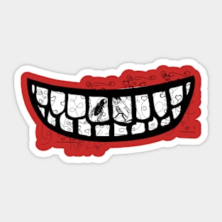 Yuck Mouth Smile Sticker